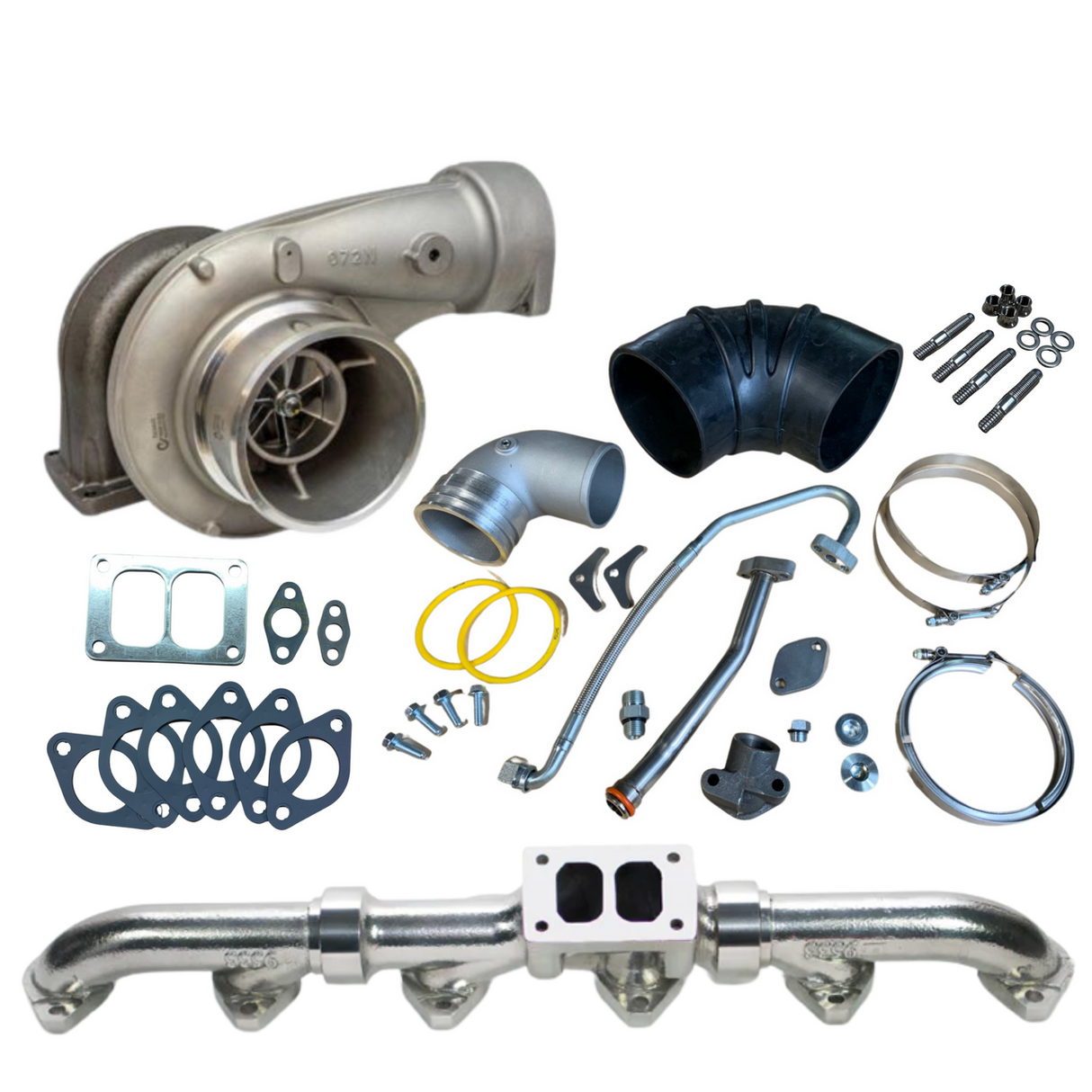 C15 Acert High Mount Turbo Install kit With Bellows